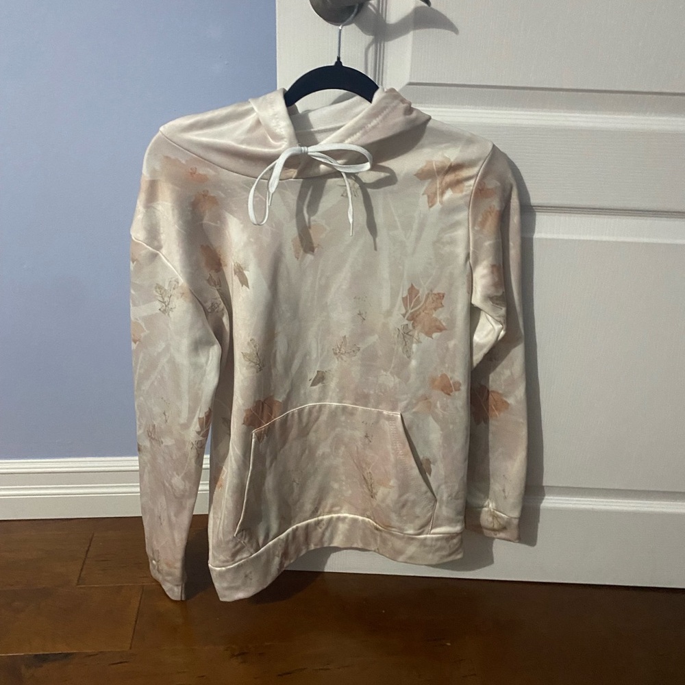 Floral Hoodie in Cream and Pink